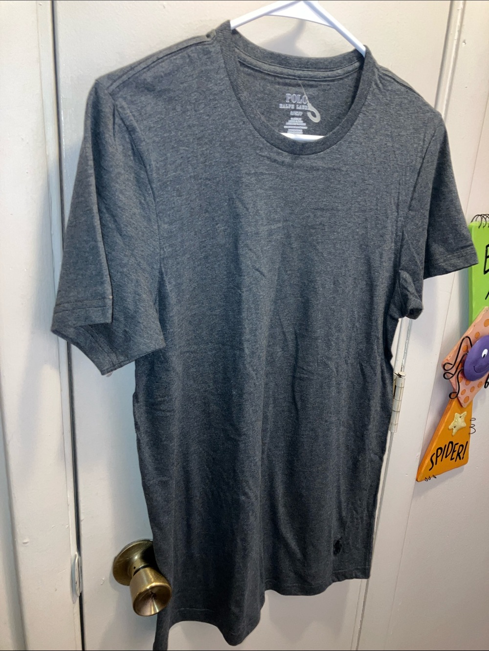 Polo by Ralph Lauren Charcoal Crewneck Short Sleeve Tee Size Small